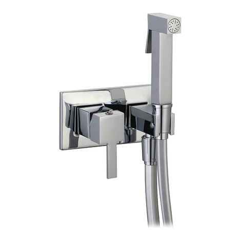 SET MISCELATORE A INCASSO QUADRO CON SHUT-OFF E SUPP. LATERALE- Cromo- DH- pezzi 1