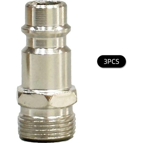 3 Stück 1/4"-Kegel-Druckluftanschluss, Druckluft-Gewindeanschluss (1/5)
