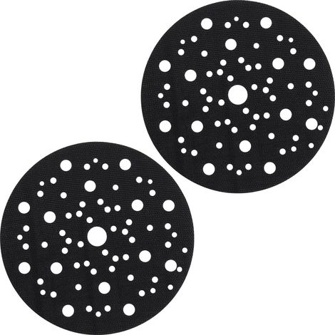 Lot de 2 disques de protection adhésifs à 67 trous pour ponceuse pneumatique et électrique à aspiration automatique 150 mm (1/5)