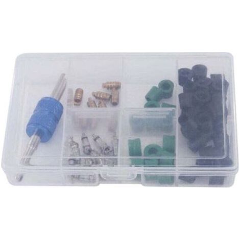71Pcs A / C Air Conditionné Valve Core R12 , XU,R134A RéFrigéRation AC Master Kit de RéParation - (1/4)