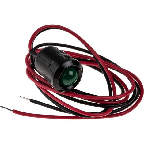 Voyant LED lumineux Vert RS PRO, dia. 12mm, 12V c.c. ( Prix pour 1 )