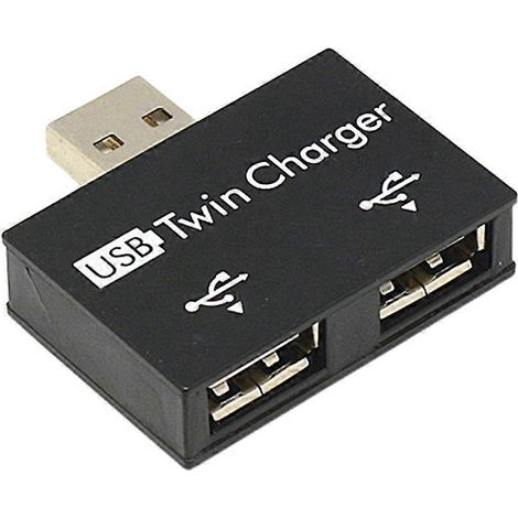 Adaptateur/convertisseur double chargeur USB à 2 ports pour ordinateur portable