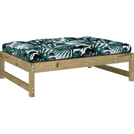vidaXL Taburete de jardín madera de pino impregnada 120x80 cm (1/2)