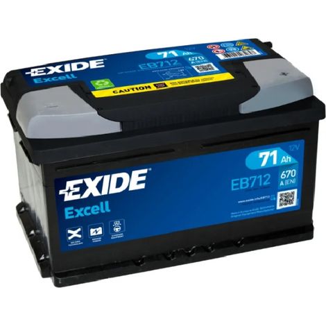 Batería de coche Tudor 71Ah EB712 Exide