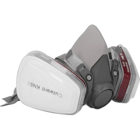 7-teilige Staubmaske, wiederverwendbare Halbmaske, Atemschutz für Maler- und Heimwerkerarbeiten, leichte Filterung, professioneller Einsatz. (1/5)