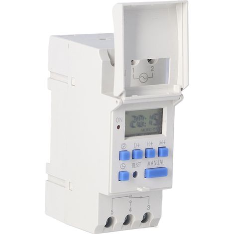 Digitales LCD-Wochenzeitrelais mit DIN-Anzeige für Schienenverkehr, Industriebetrieben, AC 220–240 V, AHC15A (1/5)