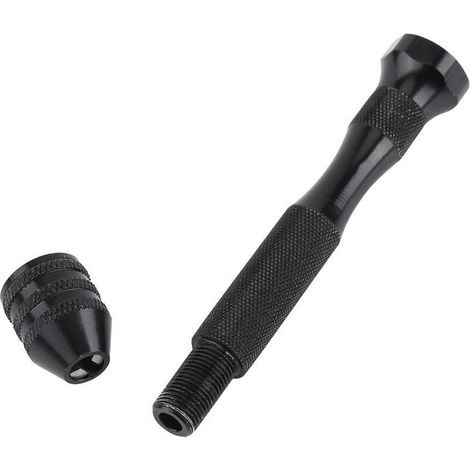 Perceuse hélicoïdale à main – Mandrin 0.3 à 3.6mm – 10 forets pour bois. plastique. caoutchouc – Outil de précision léger et portable