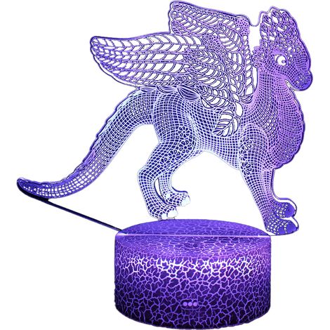 Lampe Veilleuse 3D - Effet Optique Illusion 3D - Pour Chambre Enfants Adultes - Contrôle Tactile Télécommande - 16 Couleurs 4 Niveaux Luminosité - 1 Pièce (1/5)