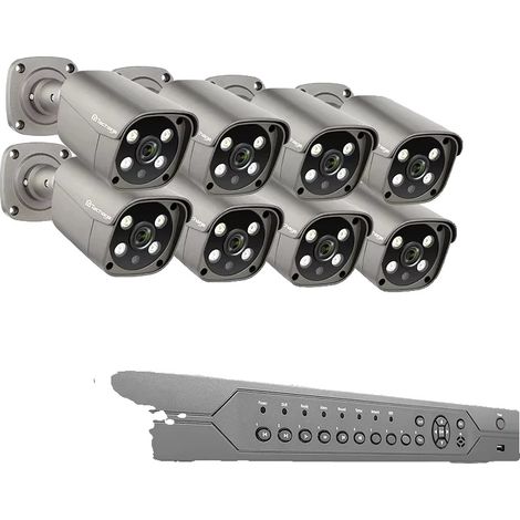 CCTV-Kamerasystem, 16 Kanäle, Zwei-Wege-Audio, 16CH 8Stück 5MP Kamera, Keine-b (1/2)