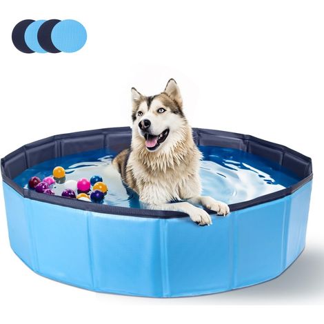 1 Bassin Rigide Pliable, 160x30cm, PVC Antidérapant, Chien Chat, Extérieur Intérieur (1/5)