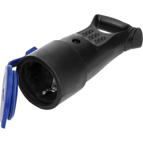 ORNO AE-1370 (GS) Enchufe Schuko Taller Exterior Impermeable IP44 Negro - Producto para el Mercado Alemán