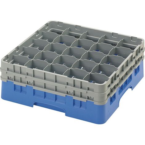 Casiers de lavage - haut max 15.5 cm - 50 x 50 x 18.4 cm - Bleu - Lot de 4 - Cambro