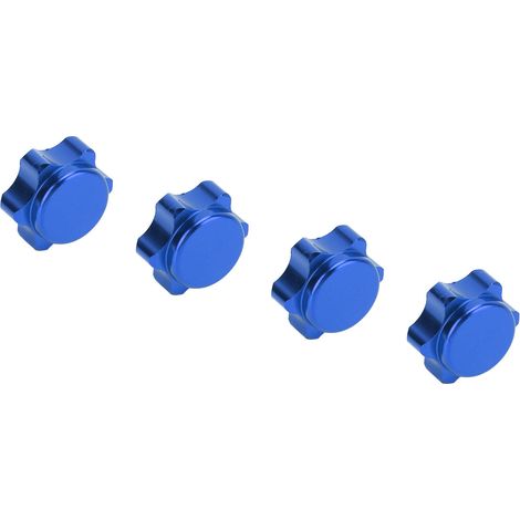 17 mm staubdichte Aluminium-Mutternabdeckungen für Radnaben von RC-Cars im Maßstab 1:8, blau (1/5)