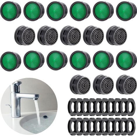 20pcs Faucet Aerators, Faucet Flow Limiter Filter with Washing Machine Water Saving Sink Aerator Replacement Parts for Bathroom or Kitchen Suitable for Aerators (1/5)