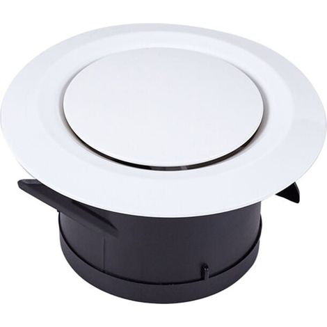 Air extraction and injection nozzle Ø100, 3 articulated claws - Adjustable round plastic ventilation grille - Ventilation via YMYNY fan (1/4)
