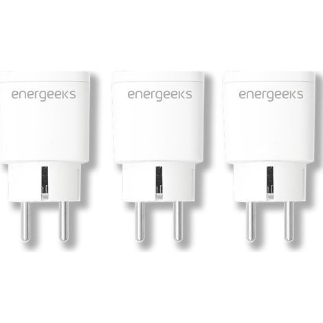 Pack de 3 enchufes wifi inteligentes con medidor de consumo Energeeks (1/2)
