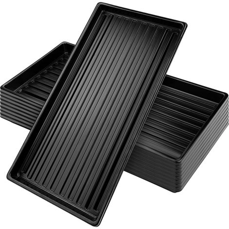 8 Pièces Bac Plastique, Plateau Germination Sans Trou, Polystyrène Renforcé, Pour Serre Et Jardinage