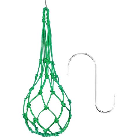 Mangeoire à Poulet à Suspendre Légumes Sac pour Chou Maïs Volaille Accessoires Maille Solide 57 cm (1/5)