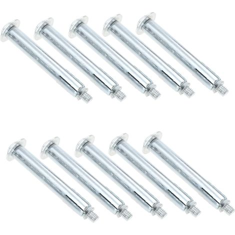 Lot De 10 Boulons D'Expansion En Acier Pour Fixation Sur Béton Asphalte Et Bitume Vis D'Ancrage Résistants À La Corrosion Pour Allées Ralentisseurs Et Routes Extérieures (1/5)