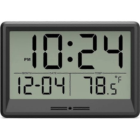 Horloge murale numérique à piles, petite horloge murale de 20 cm (8 pouces). (1/5)