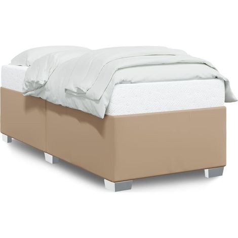 Maison Exclusive - Bettgestell Cappuccino-Braun 100x200 cm Kunstl