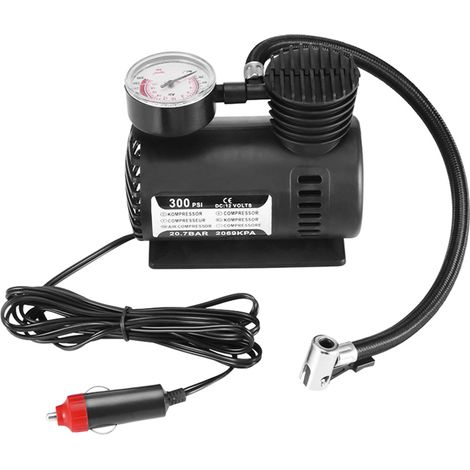 Compresseur d'air électrique 12V 300PSI pour voiture, gonfleur de pneus automatique portable, pompe à air mini pour auto (1/5)