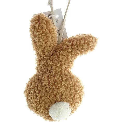 Kaemingk Oster-Hänger Hase Teddy 1 Knickohr Cappuccino 3 x 7 x 11 cm