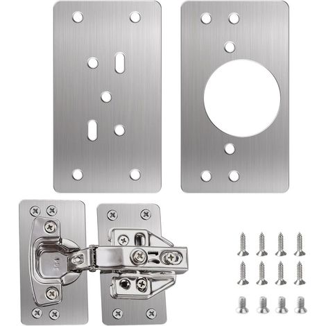 Kit de réparation de charnières de porte en 4 pièces, kit de réparation de meubles, avec vis