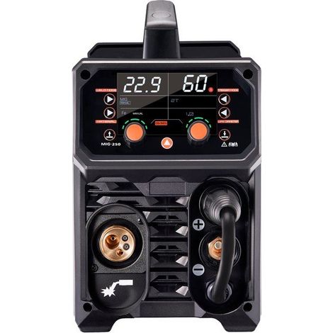 Poste à souder MIG synergique portable - 250 A - 5 en 1 - MIG sans gaz - MIG au gaz - MMA - Lift TIG (1/5)