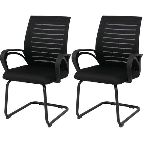 [NEUWERTIG] 2er-Set Esszimmerstuhl HHG-584, Stuhl Armlehne, Stoff/Textil (250g/m²) MVG schwarz, Gestell schwarz (1/5)