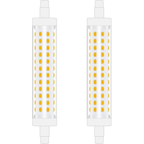 Ampoule LED R7S 118 mm 10 W Blanc Naturel 4000 K – Remplacement Économe Énergie pour Projecteur Double Extrémité – Lot de 2 (1/5)