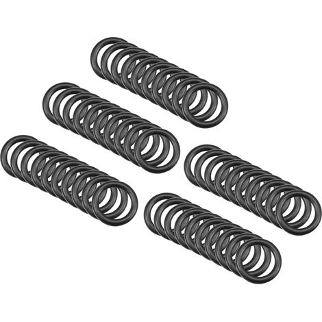 16 x 11 x 0.2 cm Nitrile Rubber O-Rings 50 Pieces Round Black (1/5)