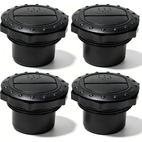 Déflecteur de climatisation de tableau de bord, déflecteur d'aération rotatif universel, 4 pièces, plastique ABS, pour RV, Yachts (1/5)