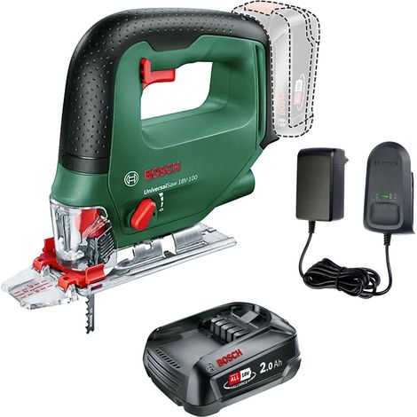 Bosch UniversalSaw 18v 18V-100 Cordless Jigsaw P4A 1 x 2.0Ah Battery & Charger (1/4)