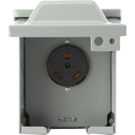 Boîte de prise électrique étanche 30A 125V pour camping-car, van aménagé et véhicule électrique (1/5)