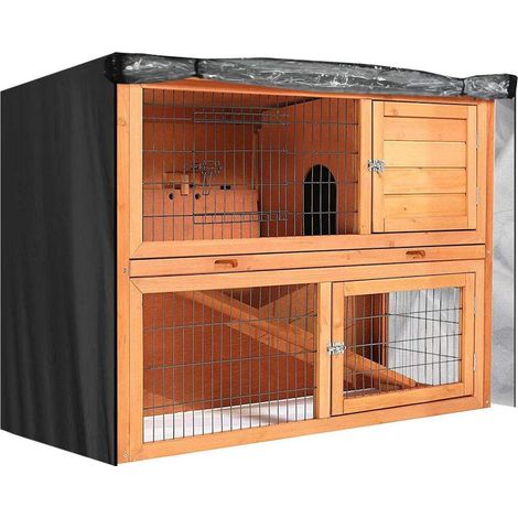 Couvercle Anti-poussière pour clapier Pliant pour Lapin(Black) (1/5)