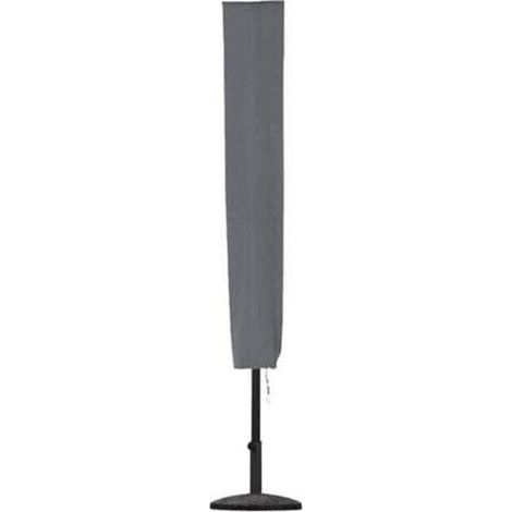 Housse de parasol jardin 153 x 30 x 30 cm – Tissu Oxford 600D imperméable avec revêtement PVC, couleur gris (1/5)