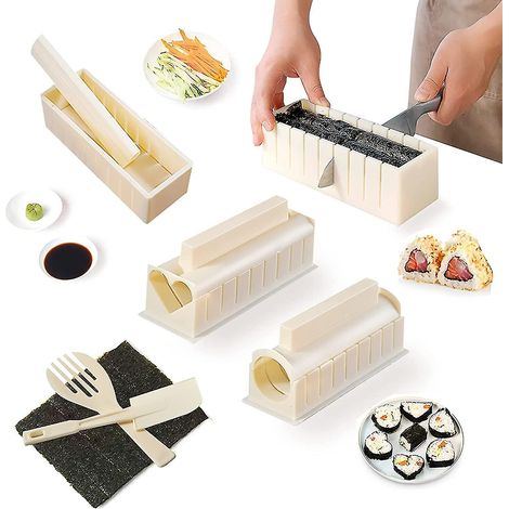 Ensemble complet de 10 pièces pour la fabrication de sushis, comprenant 8 ustensiles uniques. (1/5)