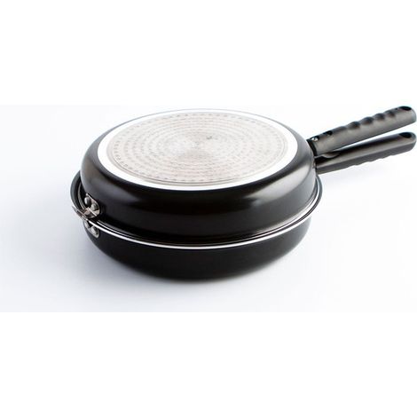 Quid Gastro Fun Padella doppia per omelette Estampado, Alluminio, Nero, 24 cm (1/5)