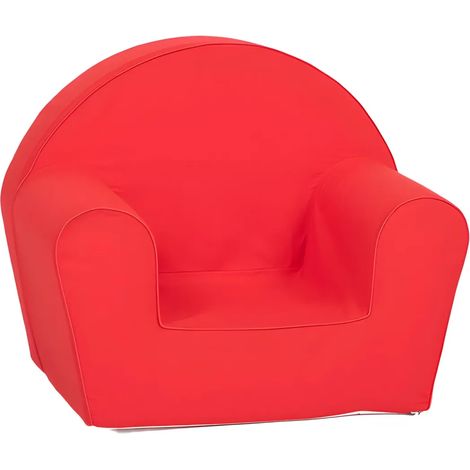 Poltroncina per Bambini Rossa per Cameretta in Tessuto Sfoderabile