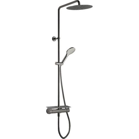 Colonne de douche porte savon omega métal brossé - CRISTINA ONDYNA OG48777