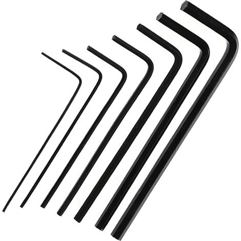 7PCS 0,7 à 3 mm Jeu de mini tournevis hexagonaux noirs jeu d'outils de mini clés, adapté aux travaux délicats (1/5)
