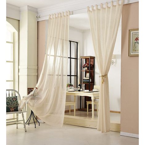 Woltu – Rideau voilage 140x225 cm translucide en polyester – Suspension à pattes – Décoration élégante – VH5864SD2