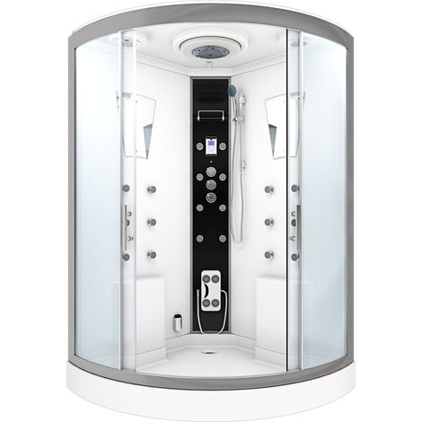 Dusche Duschkabine D26-TH-EA Duschtempel Sauna 130x130 cm OHNE 2K Scheiben Versiegelung (1/5)