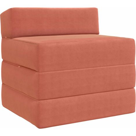 Canapé-lit pliable Rouge orange 200 x 70 x 10 cm vidaXL (1/5)