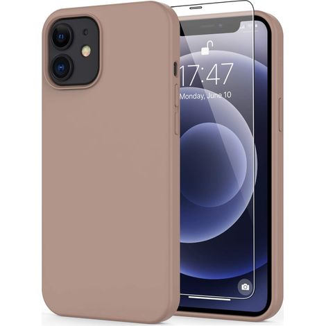 Étui pour iPhone XR avec protection d'écran, en silicone liquide souple (1/5)