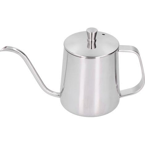 Cafetière à filtre manuelle en acier inoxydable avec couvercle, 350 ml, argentée (1/5)