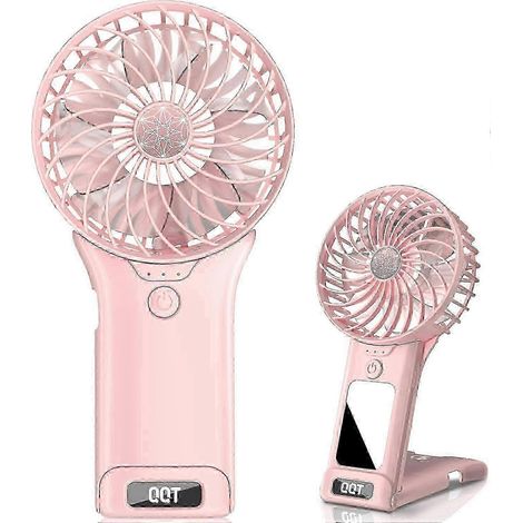 Ventilateur portable miniature dernier modèle, 4 vitesses réglables, alimenté par batterie, USB (1/5)