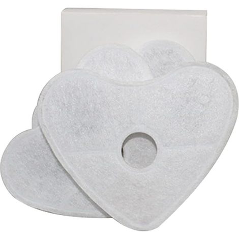 Filter für Trinkbrunnen für Haustiere – 4er-Pack mit doppeltem, herzförmigem Filtersystem zur Wasserenthärtung und langfristigen Erhaltung der Wasserqualität. Ersatzfilter für Trinkbrunnen für Haustie