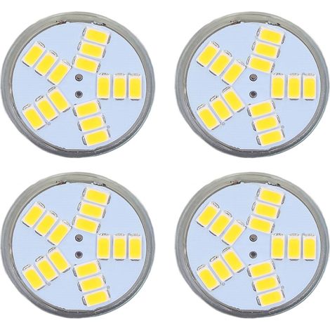 4 Ampoules LED MR11 5W 500lm, 15 LEDs, Double Broche, Blanc Froid, pour Projecteurs et Éclairage Paysager